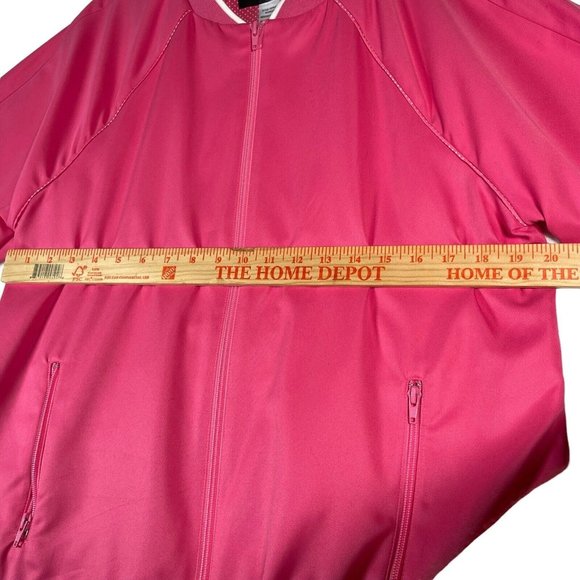 Sag Harbor Sport In Action Womens Track Jacket Size L Pink Full Zip Pockets - Picture 10 of 11